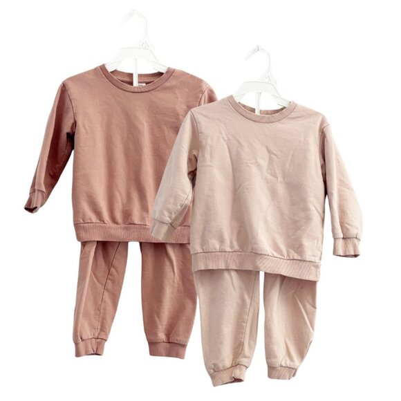 H&M Dusty Pink and Light Pink Jogger Set - Picture 1 of 3